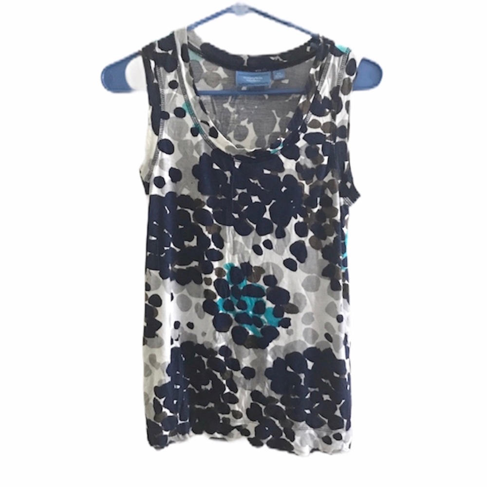 Simply Vera Vera Wang Wet Painted Tank Top XS Abstract Watercolor Sleeveless EUC